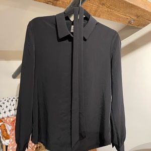 Atritza Little Moon Black Button Up with Tie